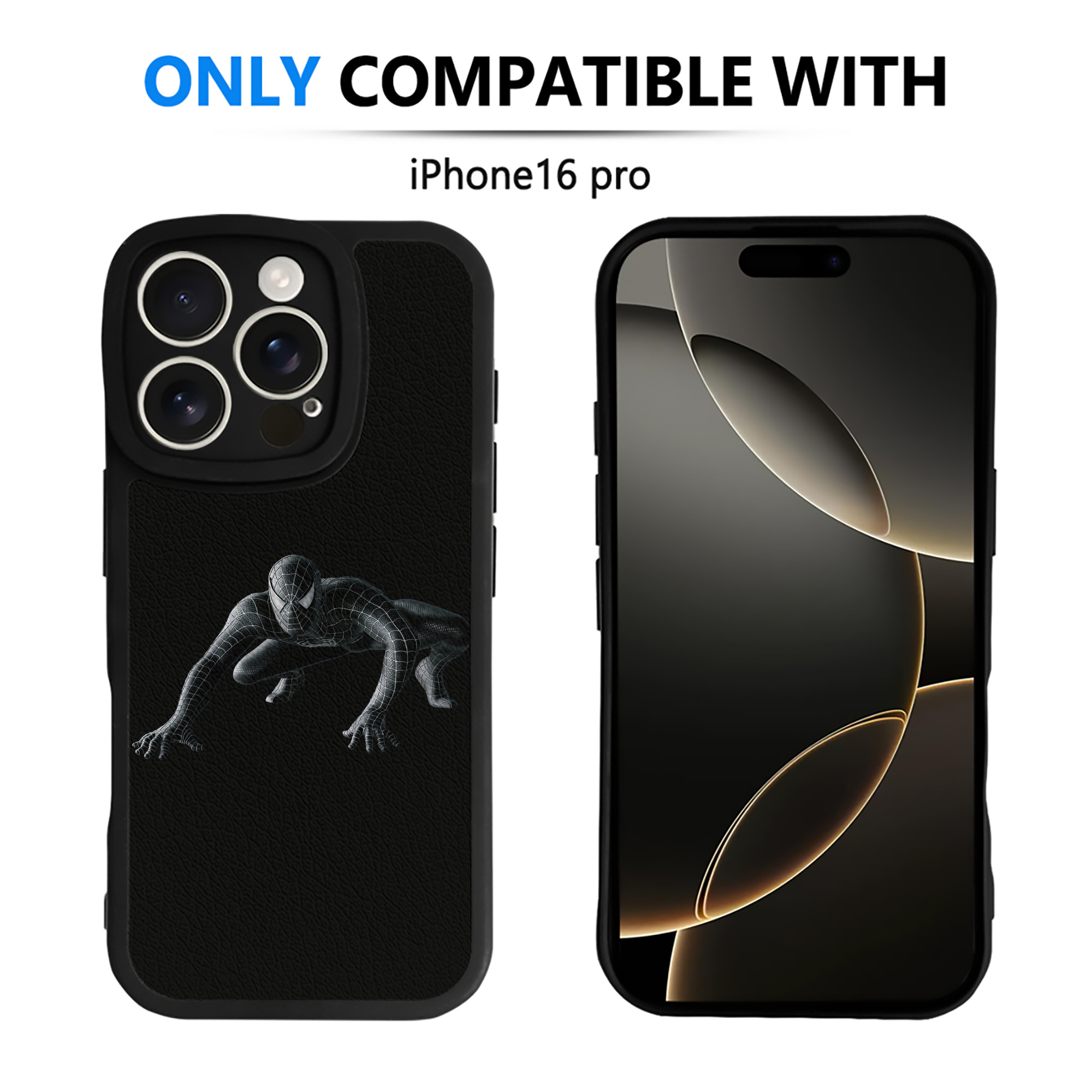 （画像用） Spider Man スパイダーマン 【iPhone 16シリーズ対応】シリコンスマホケース（レザー調） 材質：シリコン